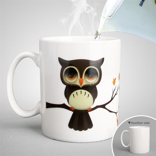 Ceramic Owl Magic Color Change Milk Coffee